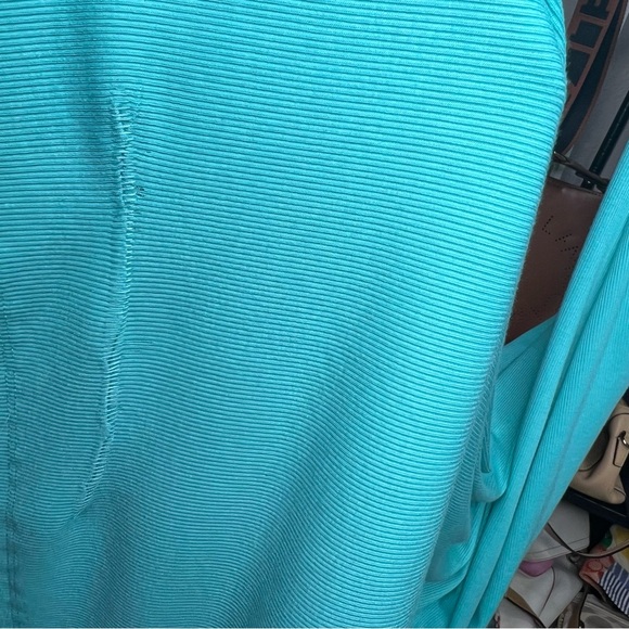 Free People Beach One-Shoulder Cutout Aqua Bodycon Dress medium NWT - Picture 8 of 8